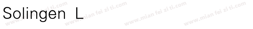 Solingen Light字体转换